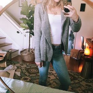 f21 gray cardigan